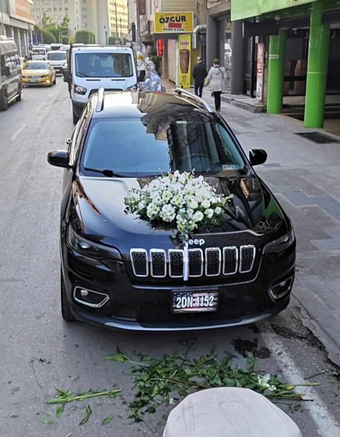 Gelin Arabası Beyaz Aranjman 